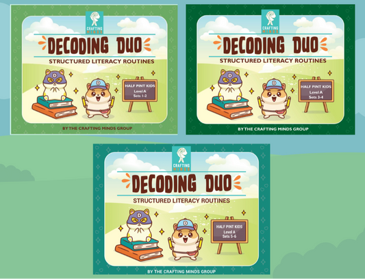 Decoding Duo: Structured Literacy Routines to Accompany Half Pint Kids Level A (Sets 1 - 6)