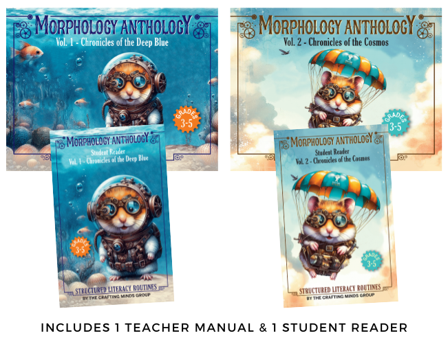 [1 MANUAL - 1 STUDENT READER] Morphology Anthology Volumes One & Two
