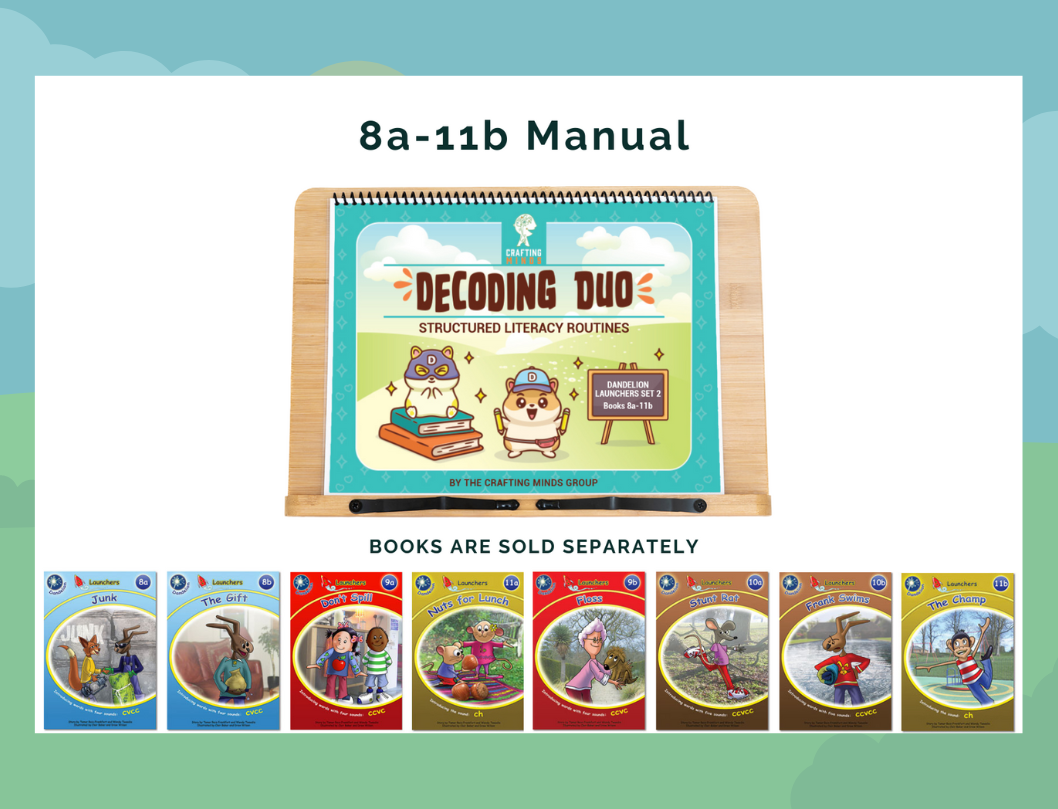 Decoding Duo: Structured Literacy Routines to Accompany Dandelion Launchers Set 2 (Books 8a-11b)
